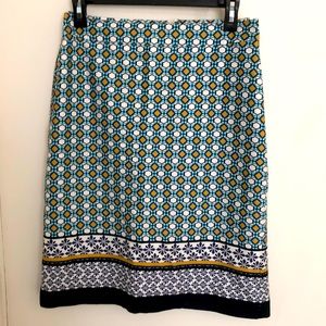Van Heusen Cotton Print Knee-length Skirt